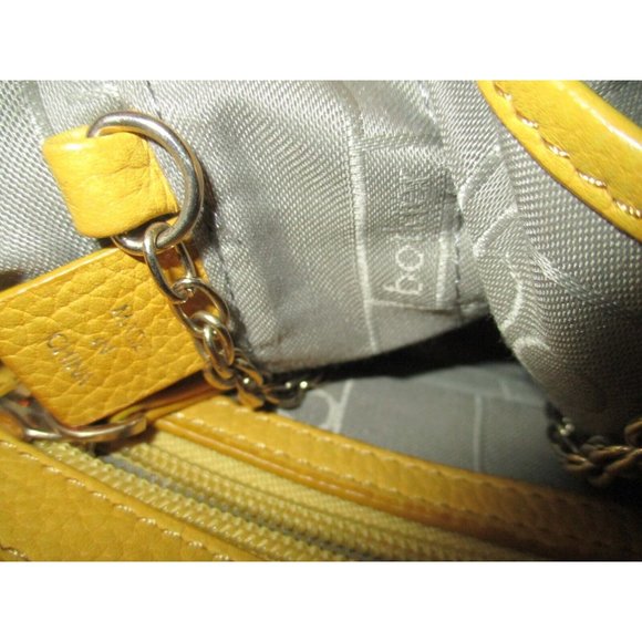 *Botkier Golden Yellow Pebbled 2-Way Shoulder Satchel Bag - Picture 9 of 12